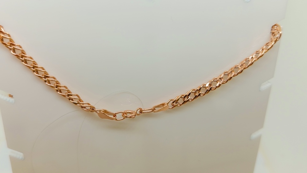 ЦЕПЬ ПУСТОТЕЛАЯ Ромб двойной (Au 585)