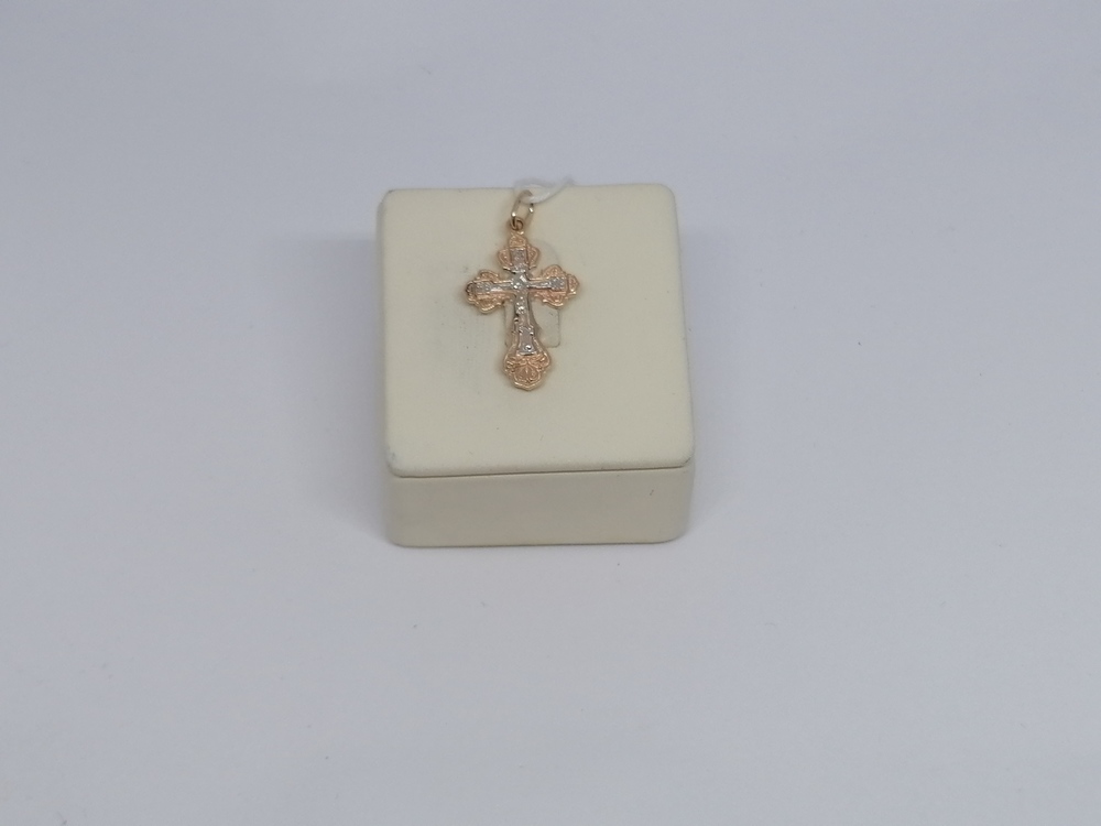 ПОДКБК585 ПОДВЕСКА КРЕСТ БЕЗ КАМНЯ (Au 585)