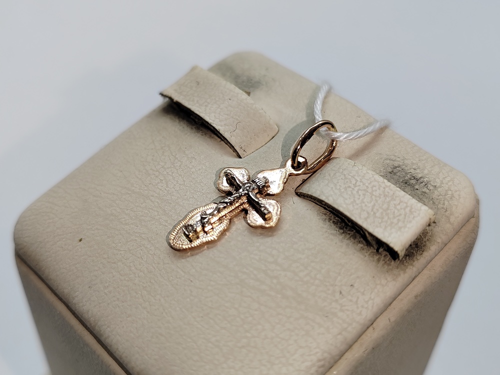 ПОДВЕСКА КРЕСТ БЕЗ КАМНЯ (Au 585)