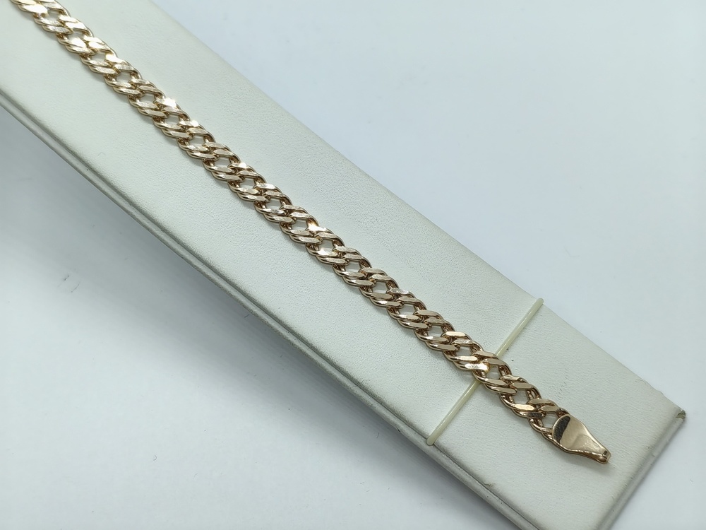 БРАСЛЕТ ПУСТОТЕЛЫЙ Ромб двойной (Au 585)