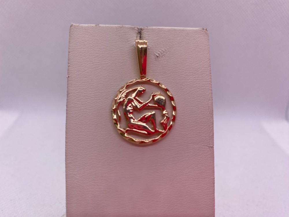 ПОДВЕСКА ЗНАК ЗОДИАКА ВОДОЛЕЙ Au 583