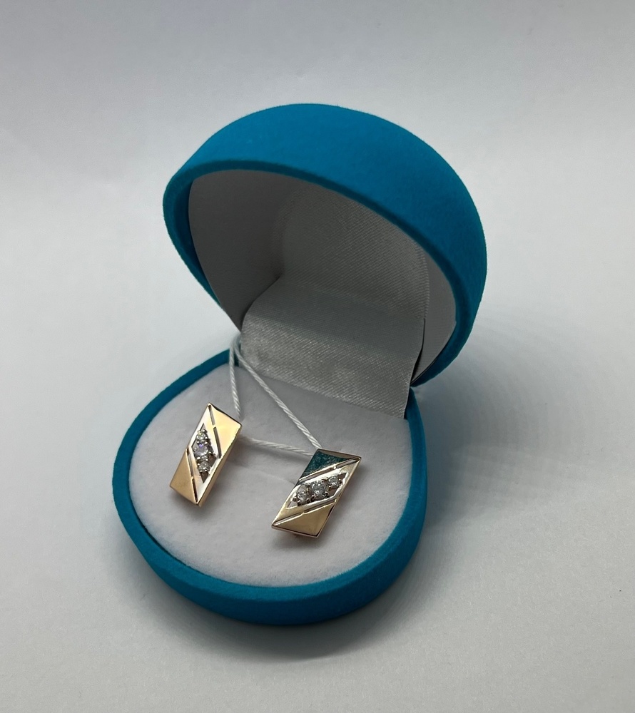 СКМИ585 СЕРЬГИ С КАМНЯМИ (Au 585)