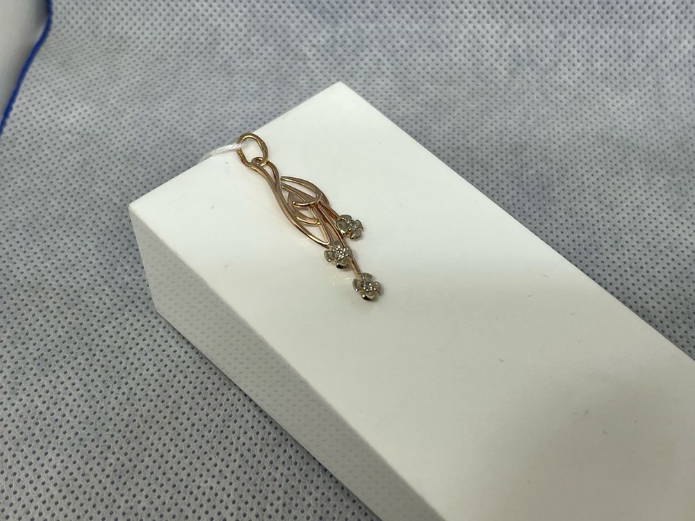 ПОДКМИ585 ПОДВЕСКА С КАМНЯМИ (Au 585)