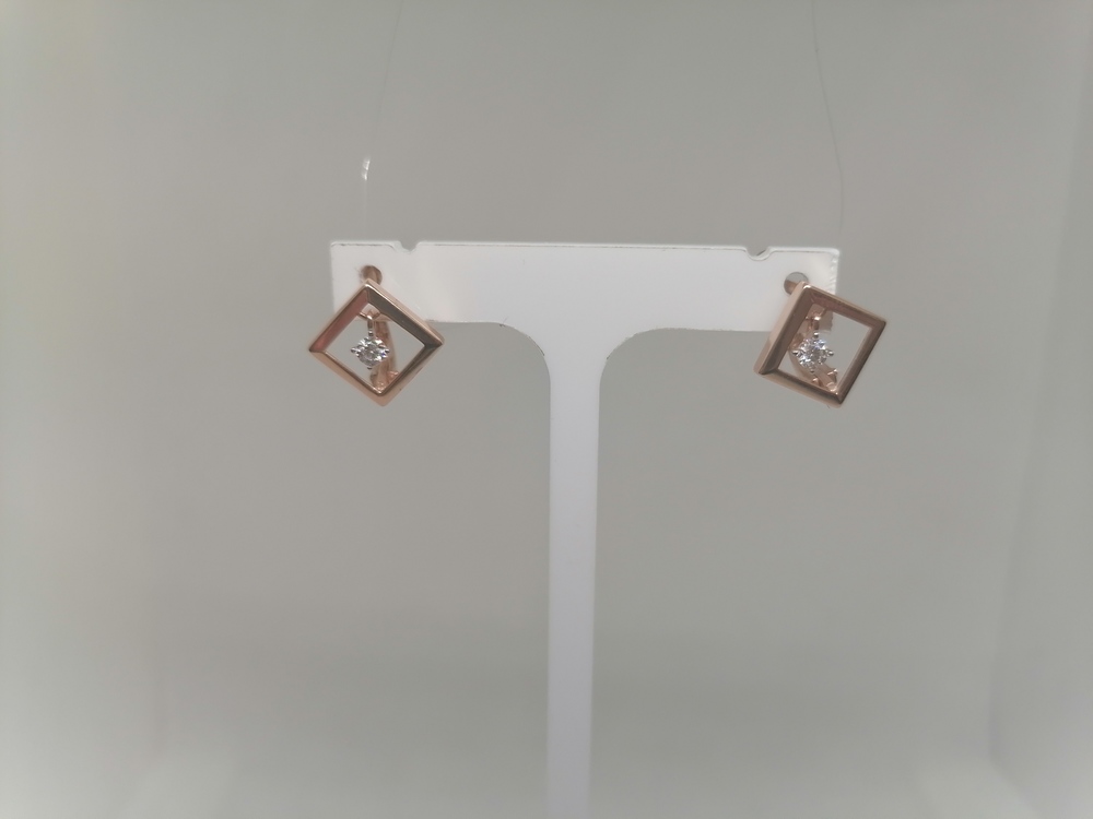 01-218297 СЕРЬГИ С КАМНЕМ (Au 585)