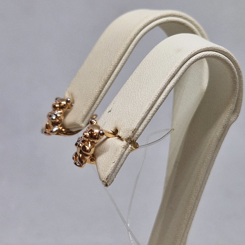 02-7801 СЕРЬГИ С КАМНЕМ (Au 585)