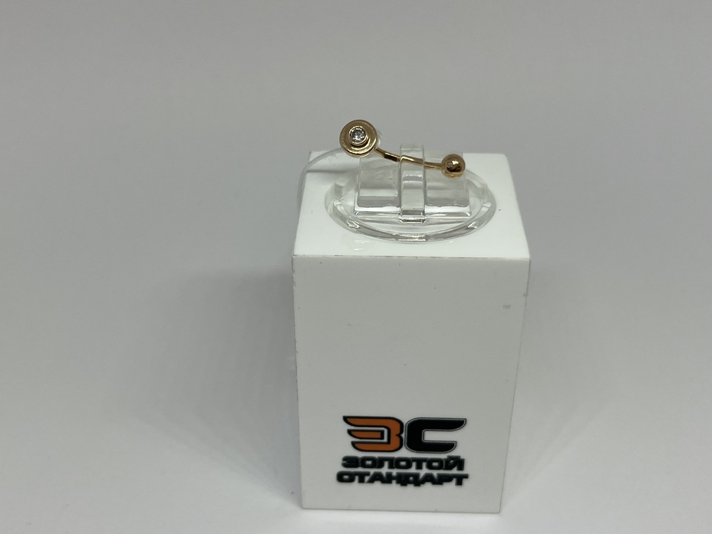 ПИРСИНГ В ПУПОК с камнем (Au 585)