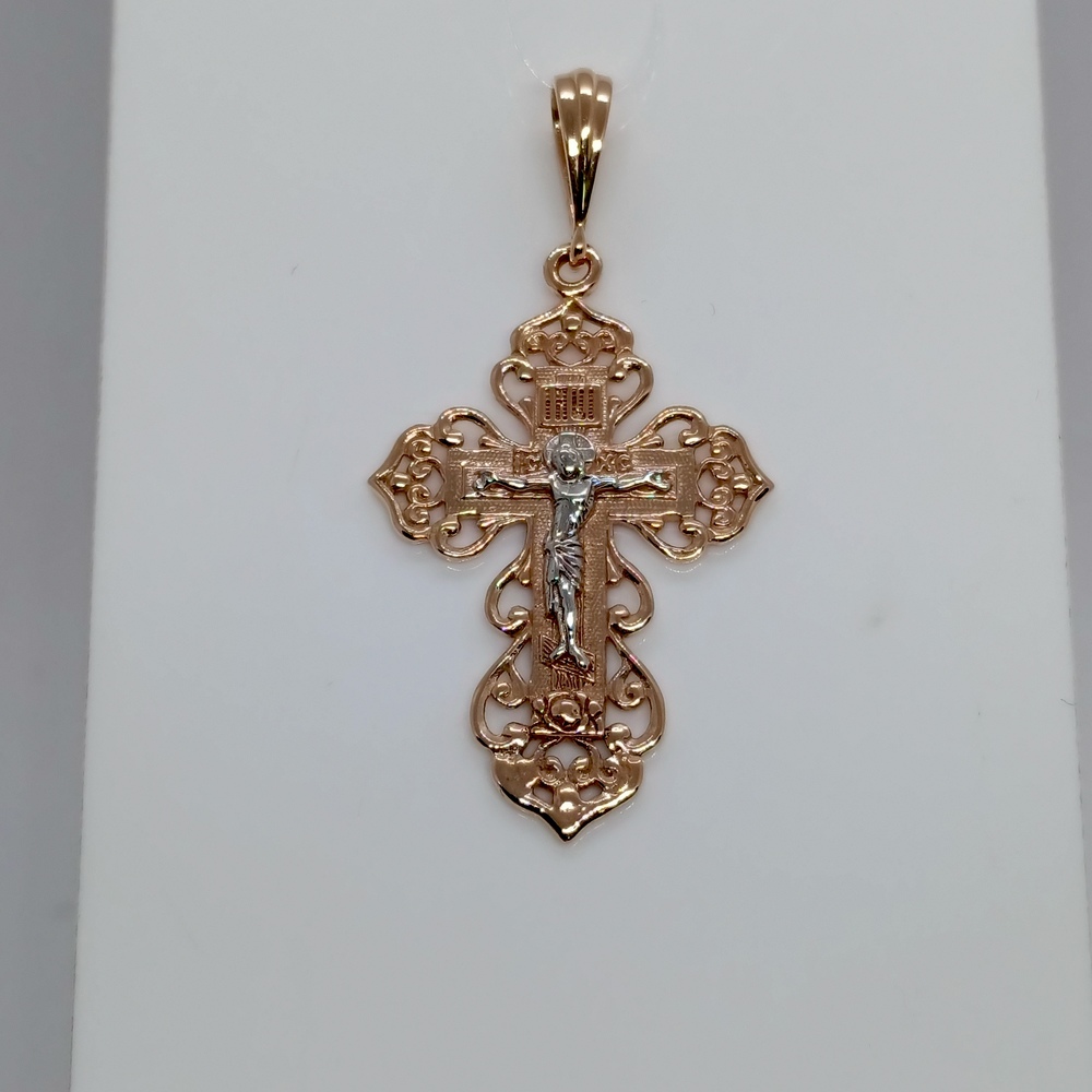 810-00296-10-00-00-00 ПОДВЕСКА КРЕСТ без камня (Au 585)