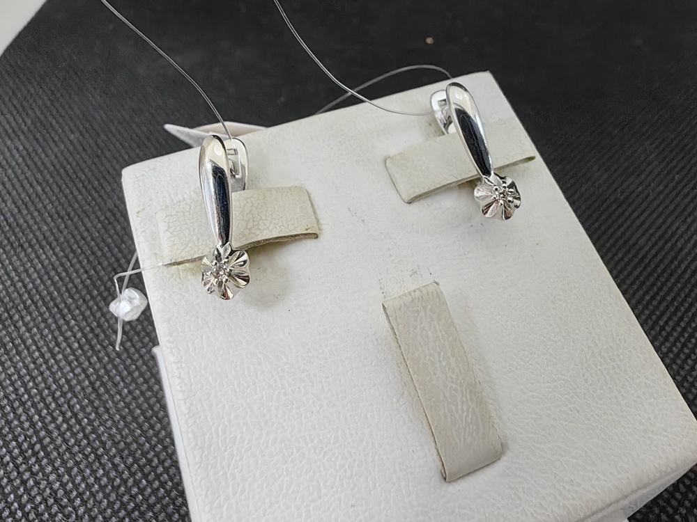 СЕРЬГИ БРИЛЛИАНТ (Ag 925)