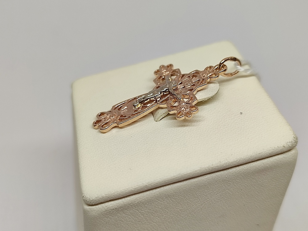 ПОДВЕСКА КРЕСТ БЕЗ КАМНЯ (Au 585)