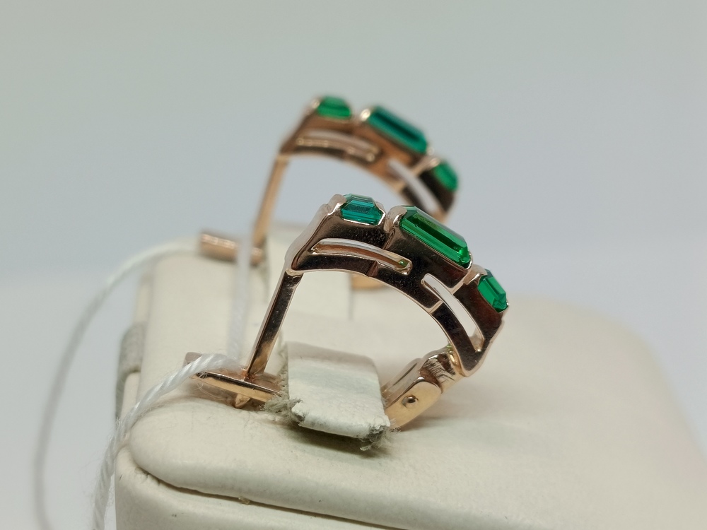 СЕРЬГИ С КАМНЯМИ (Au 585)