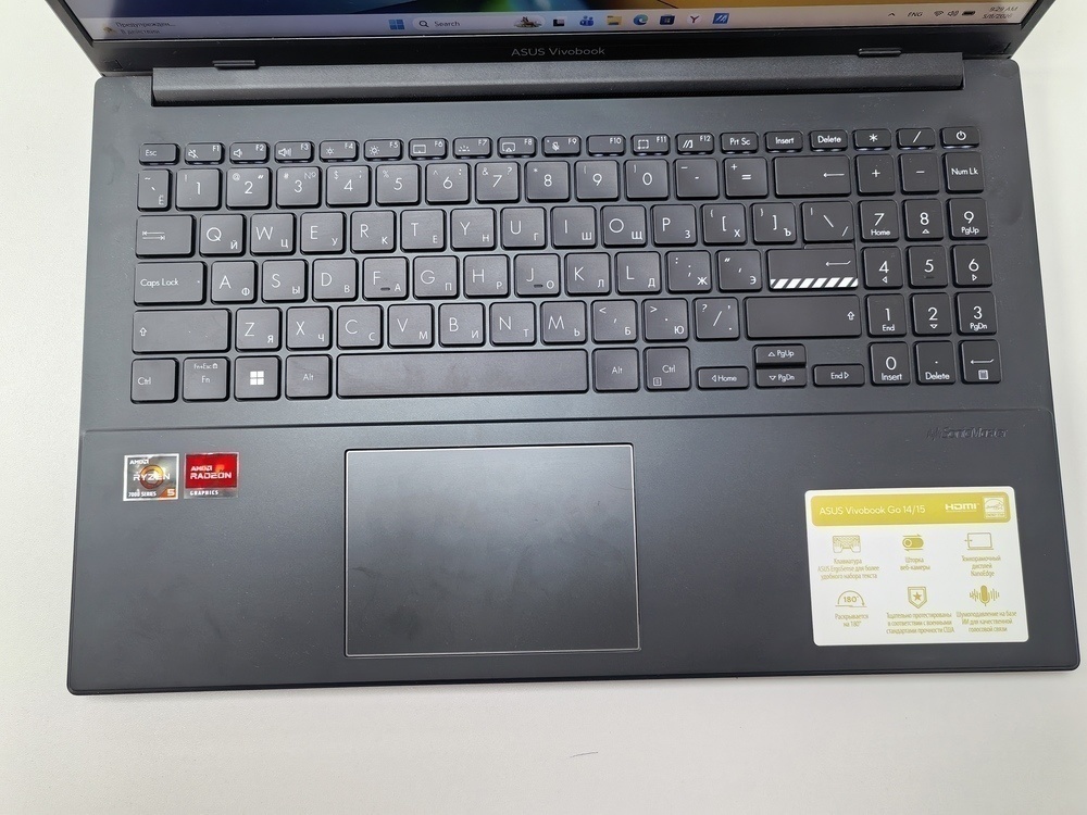 Ноутбук ASUS VivoBook Go 14\15; Ryzen 5 7520U, Radeon Graphics, 16 Гб, 512 GB, Нет