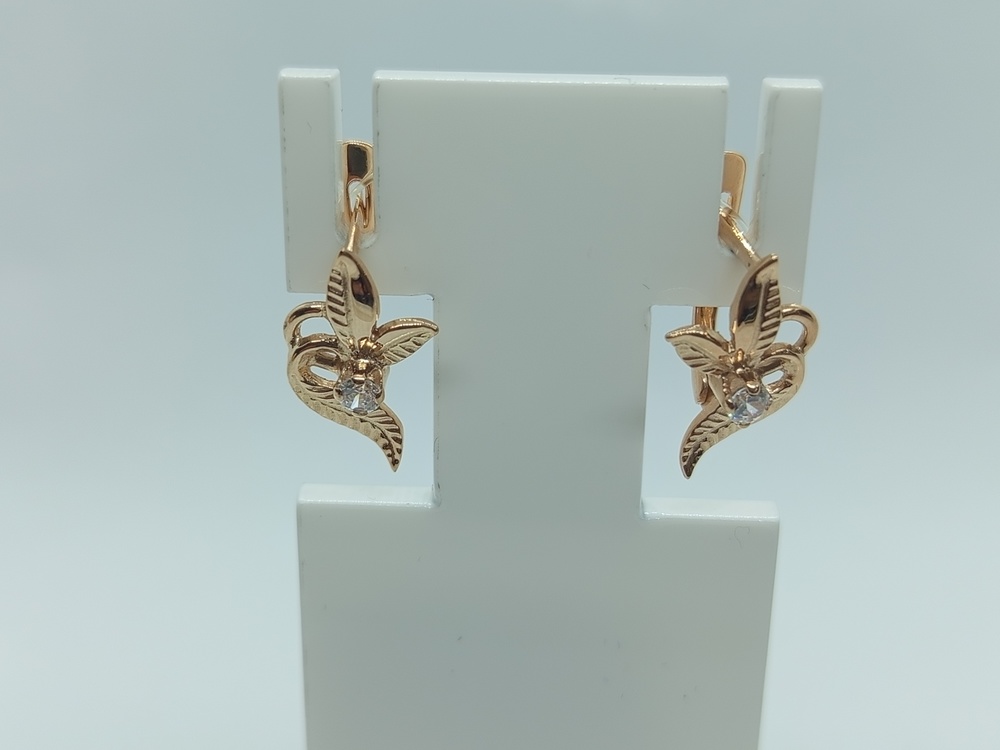 СЕРЬГИ С КАМНЕМ (Au 585)