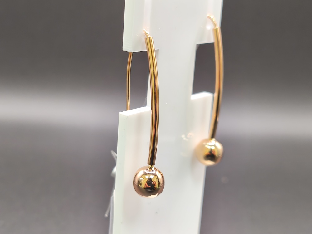 СЕРЬГИ БЕЗ КАМНЯ (Au 585)