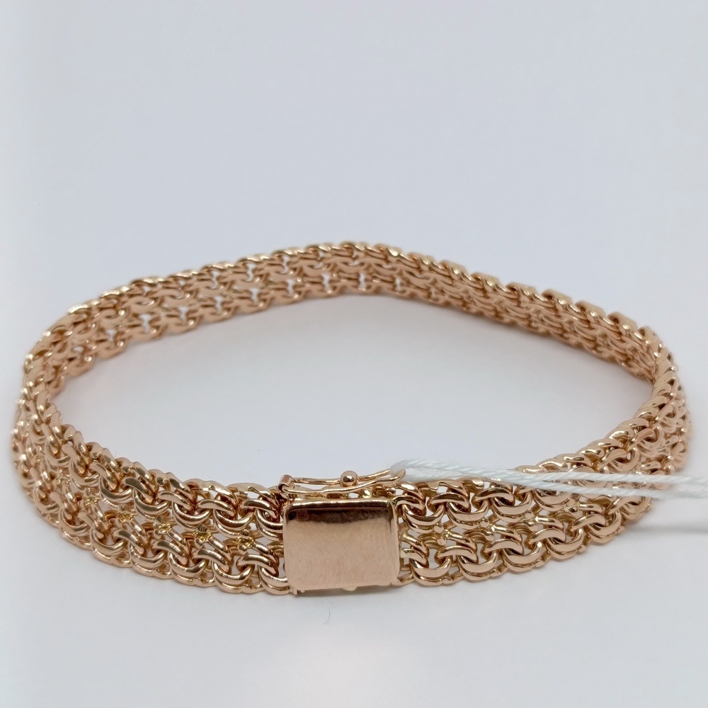 БЛБ585 БРАСЛЕТ ПОЛНОВЕСНЫЙ Бисмарк (Au 585)