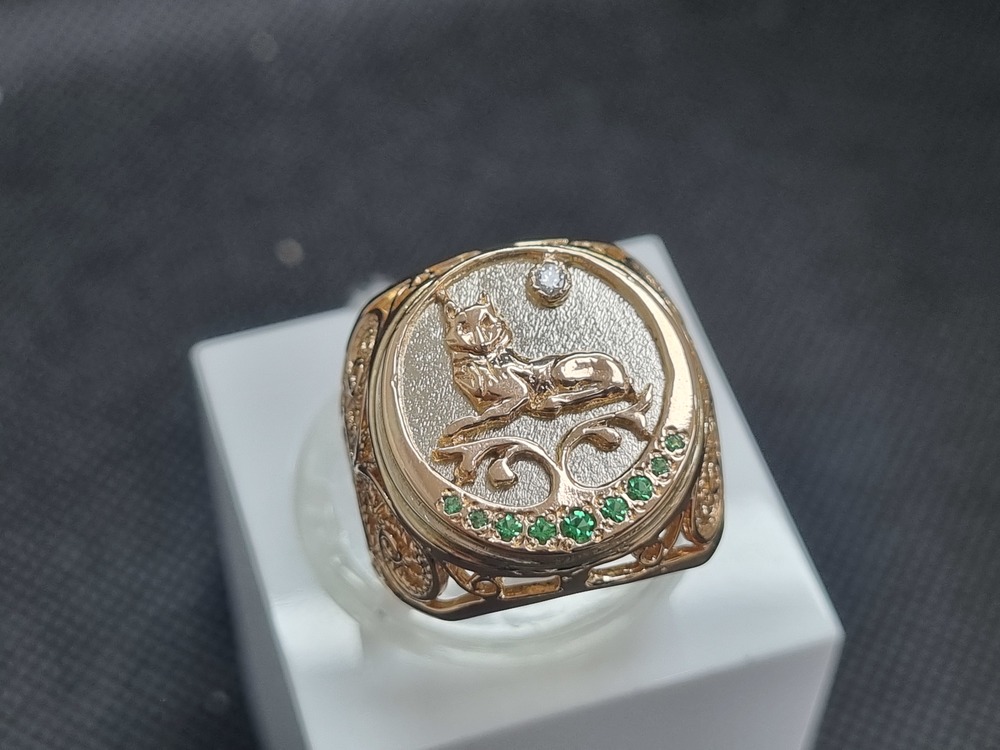 ПЕЧАТКА С КАМНЯМИ (Au 583)