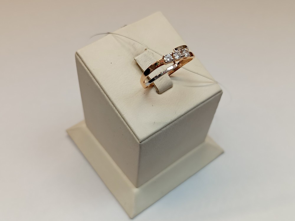 КОЛЬЦО С КАМНЯМИ (Au 585)