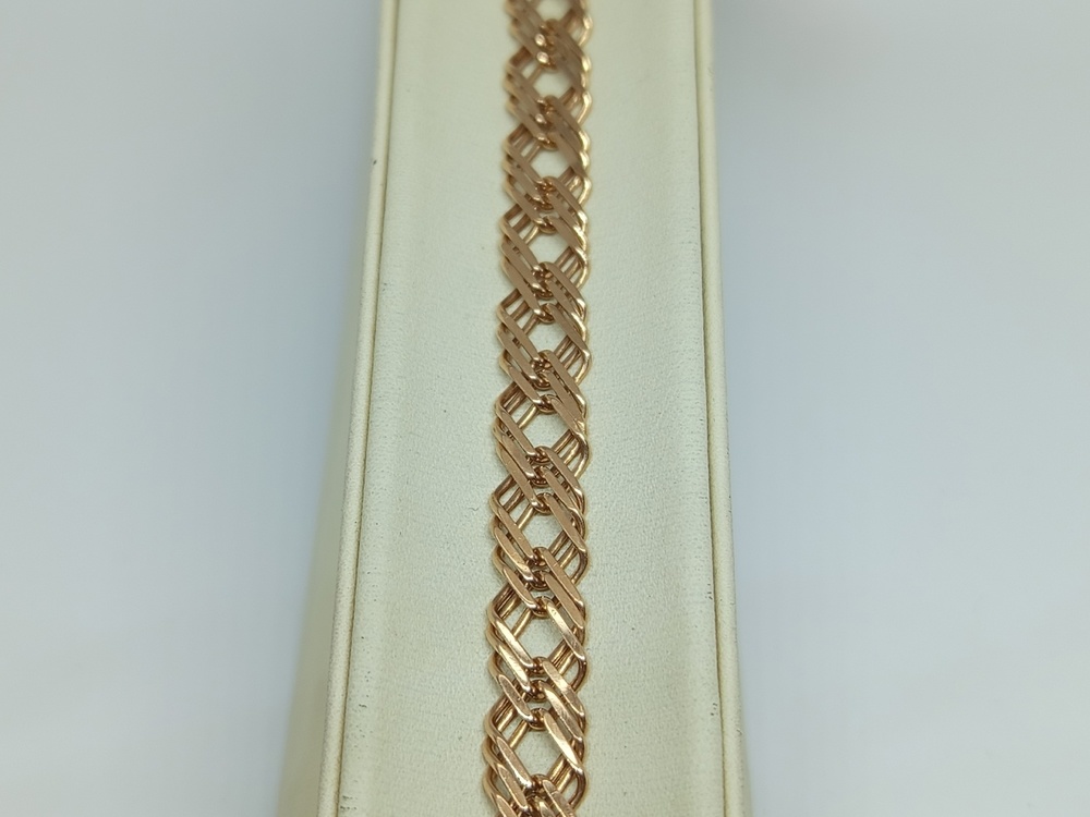 БРАСЛЕТ ПОЛНОВЕСНЫЙ Ромб тройной Au 585