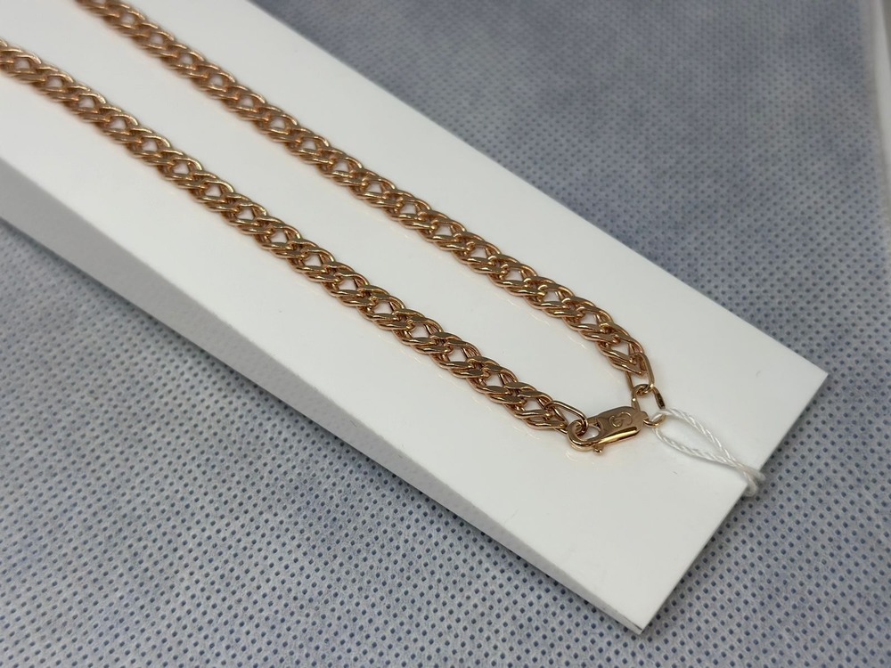 ЦЕПЬ ПУСТОТЕЛАЯ Ромб двойной (Au 585)