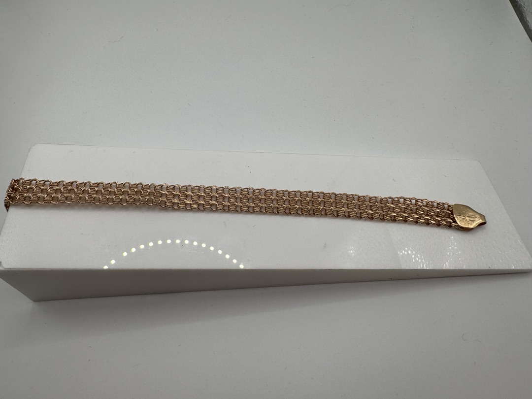 Бисмарк Б50 Трехрядный БРАСЛЕТ ПУСТОТЕЛЫЙ (Au 585)