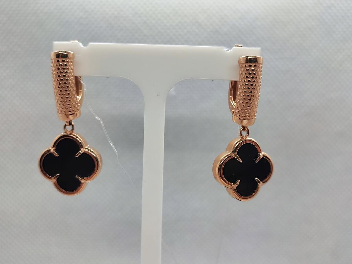 СЕРЬГИ С КАМНЕМ (Au 585)