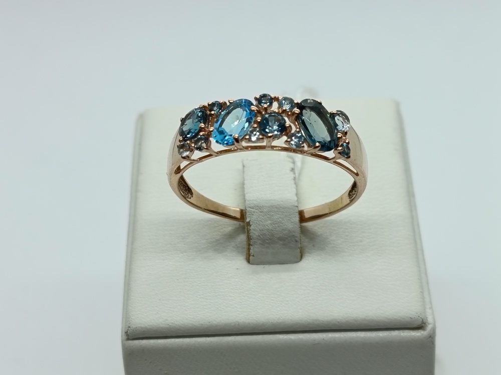 КОЛКМИ585 КОЛЬЦО С КАМНЯМИ (Au 585)