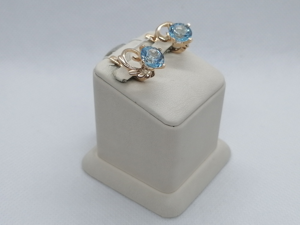 СЕРЬГИ С КАМНЕМ (Au 585)