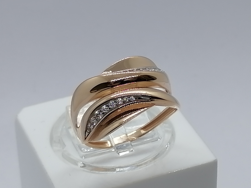 КОЛЬЦО С КАМНЯМИ (Au 585)