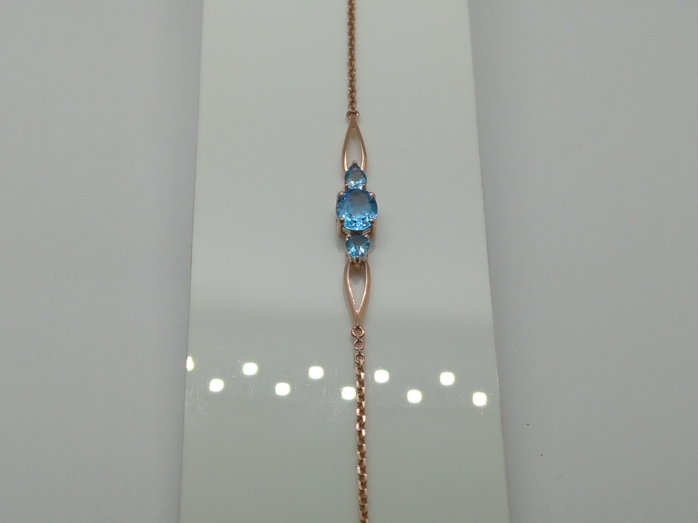 Б585 БРАСЛЕТ С КАМНЯМИ (Au 585)