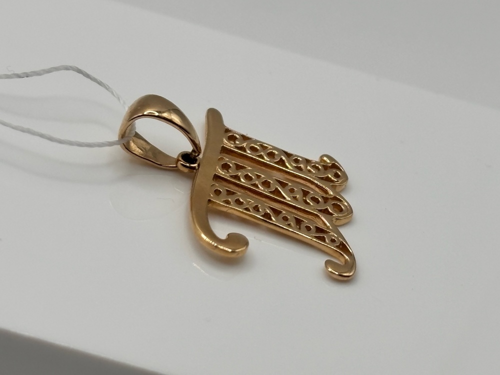 ПОДВЕСКА БУКВА Т Au 585