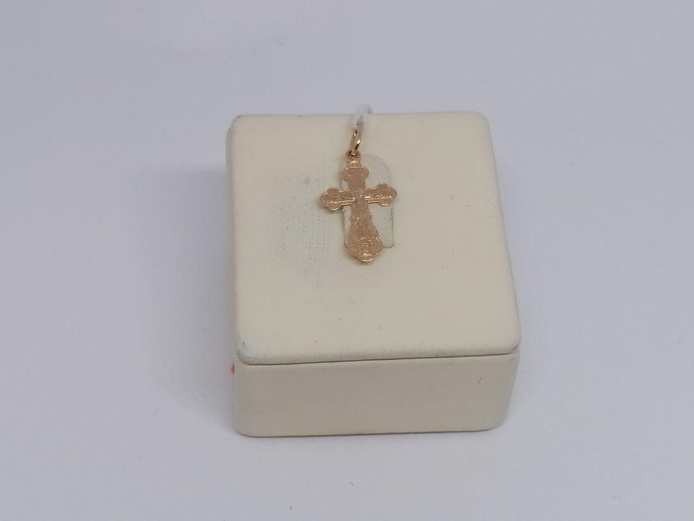 ПОДВЕСКА КРЕСТ БЕЗ КАМНЯ (Au 585)