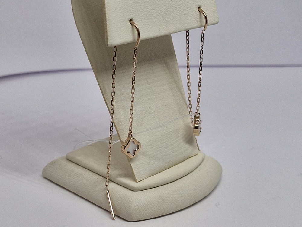 СЕРЬГИ ПРОДЕВКИ с камнем (Au 585)