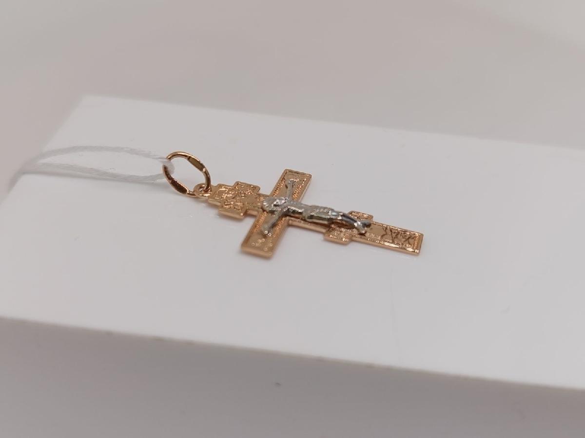 ПОДВЕСКА КРЕСТ БЕЗ КАМНЯ (Au 585)