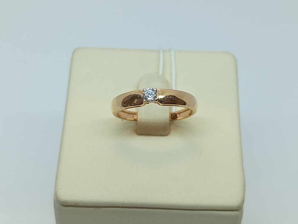 КОЛКМ585 КОЛЬЦО С КАМНЕМ (Au 585)