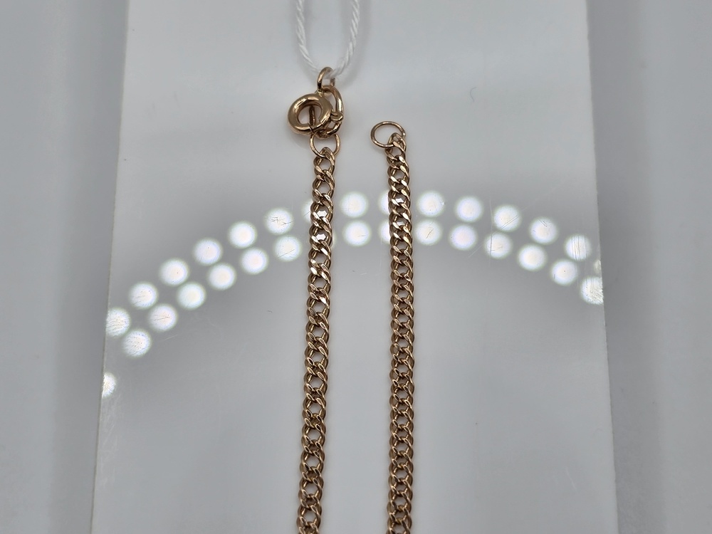 БРАСЛЕТ ПУСТОТЕЛЫЙ Ромб двойной Au 585