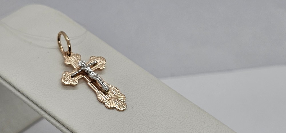 ПОДВЕСКА КРЕСТ без камня (Au 585)