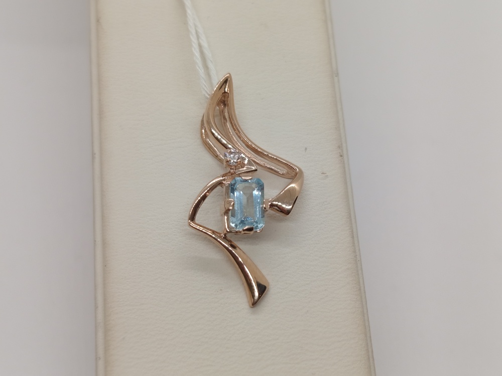 ПОДКМИ585 ПОДВЕСКА С КАМНЯМИ (Au 585)