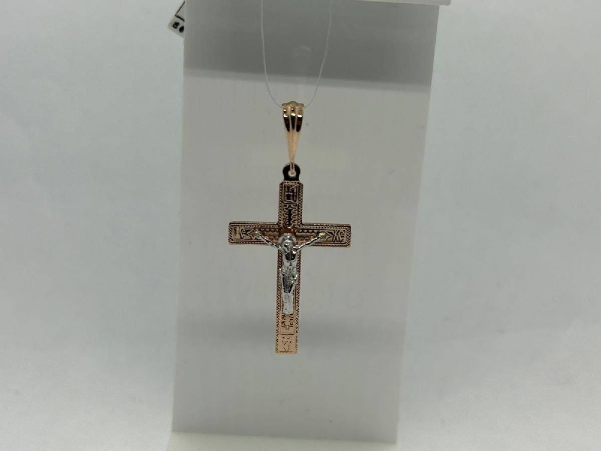 ПОДВЕСКА КРЕСТ без камня (Au 585)