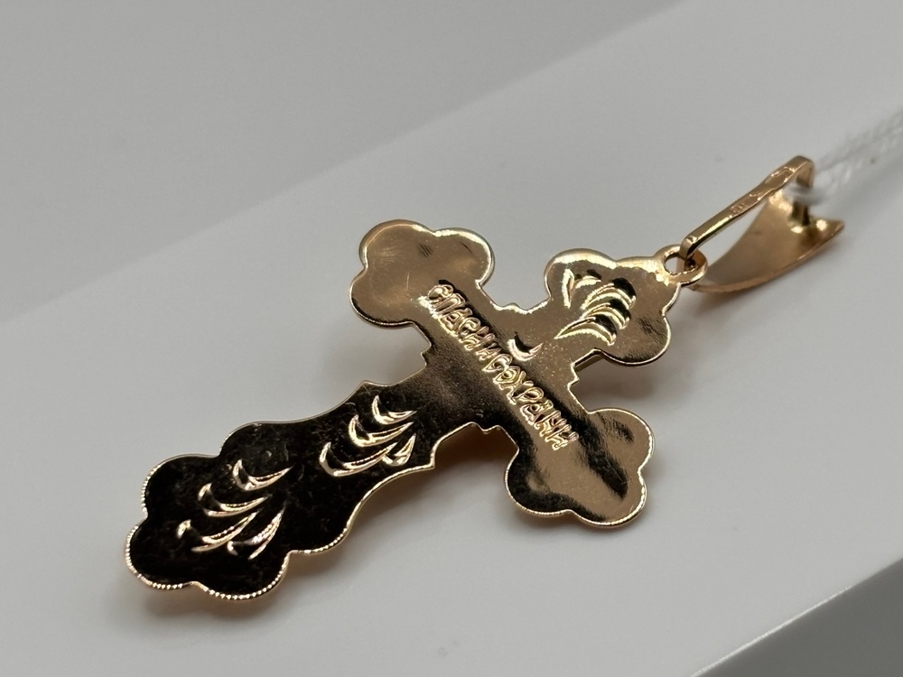 ПОДКБК585 ПОДВЕСКА КРЕСТ БЕЗ КАМНЯ (Au 585)