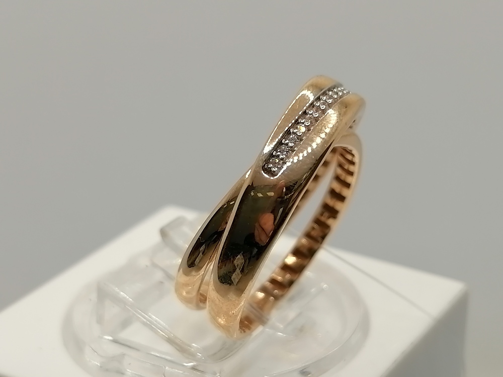 КОЛЬЦО С КАМНЯМИ (Au 585)