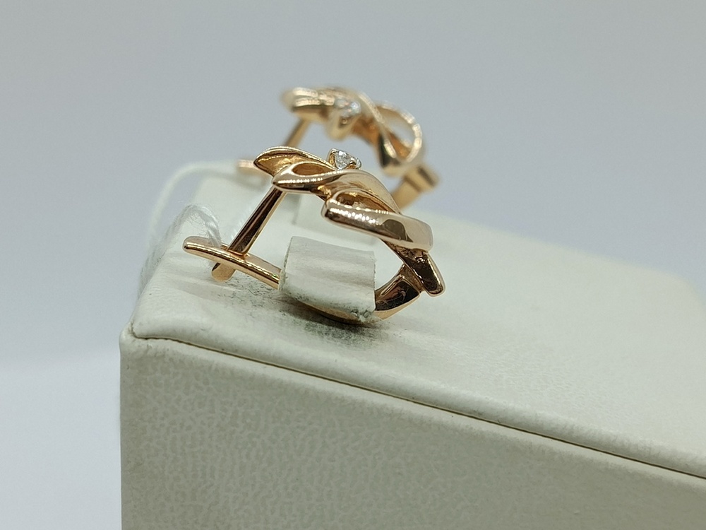 СЕРЬГИ С КАМНЕМ (Au 585)