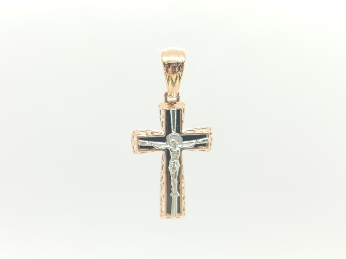 ПОДВЕСКА КРЕСТ с камнем (Au 585)