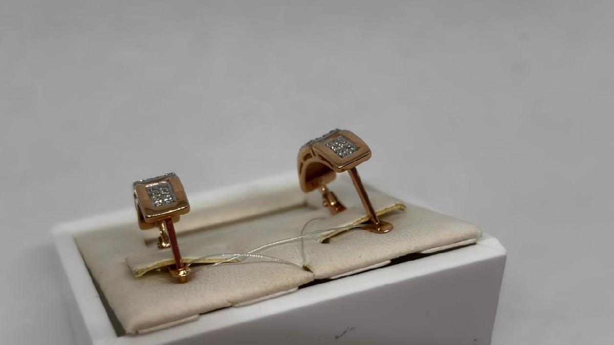 СЕРЬГИ С КАМНЯМИ (Au 585)