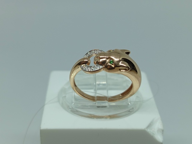 КОЛЬЦО С КАМНЯМИ (Au 585)