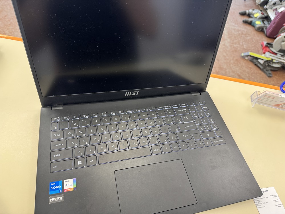 Ноутбук MSI; Core i5-1235U, Intel UHD Graphics, 8 Гб, 250 Гб, Нет