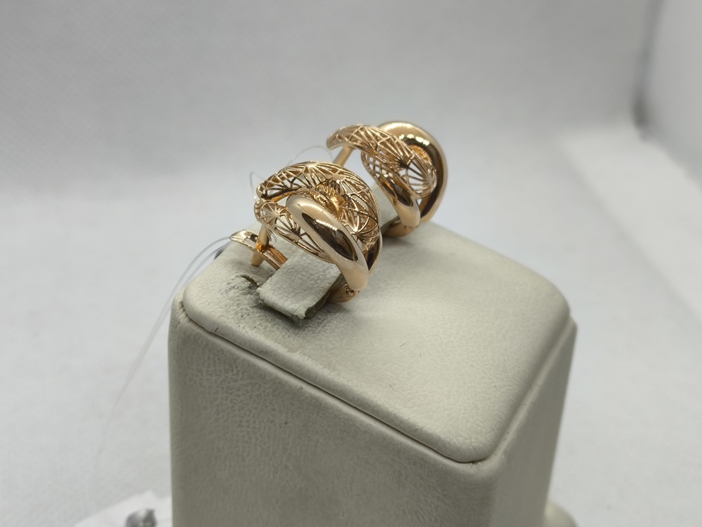 СЕРЬГИ БЕЗ КАМНЯ (Au 585)