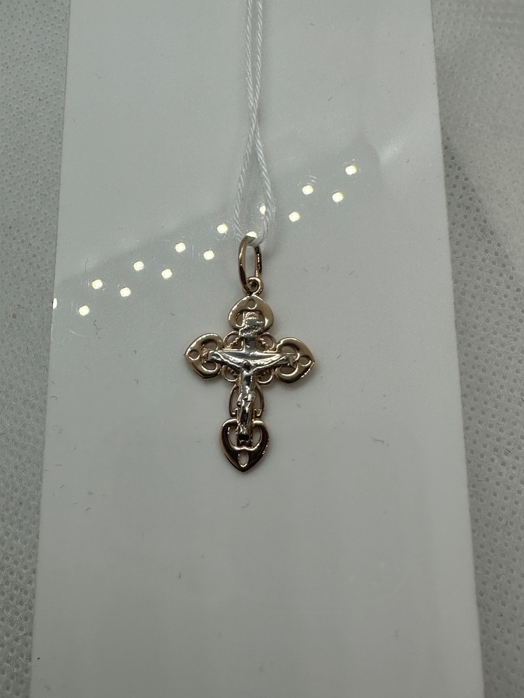 ПОДВЕСКА КРЕСТ БЕЗ КАМНЯ (Au 585)