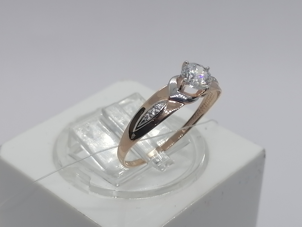 КОЛЬЦО С КАМНЯМИ (Au 585)