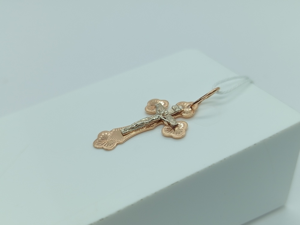 ПОДВЕСКА КРЕСТ БЕЗ КАМНЯ (Au 585)