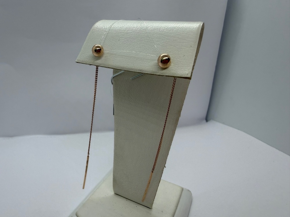 01-206918 СЕРЬГИ ПРОДЕВКИ без камня (Au 585)