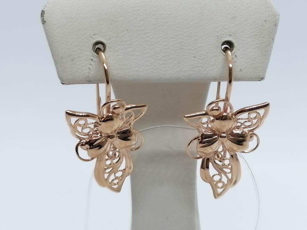 СЕРЬГИ ПЕТЕЛЬКА без камня (Au 585)